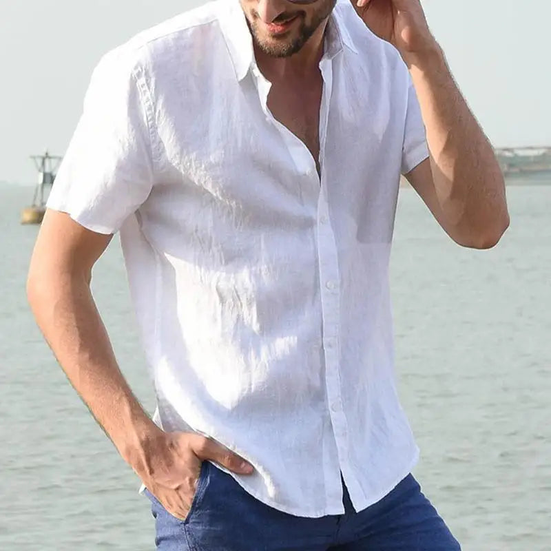 Summer Cotton Linen Shirts for Men