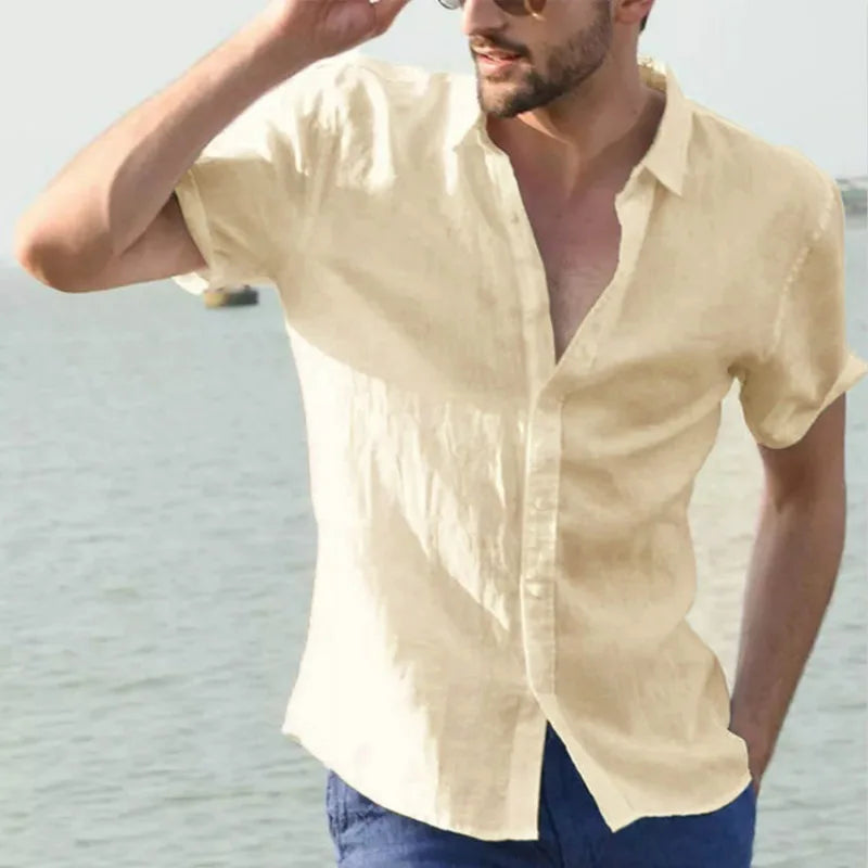Summer Cotton Linen Shirts for Men