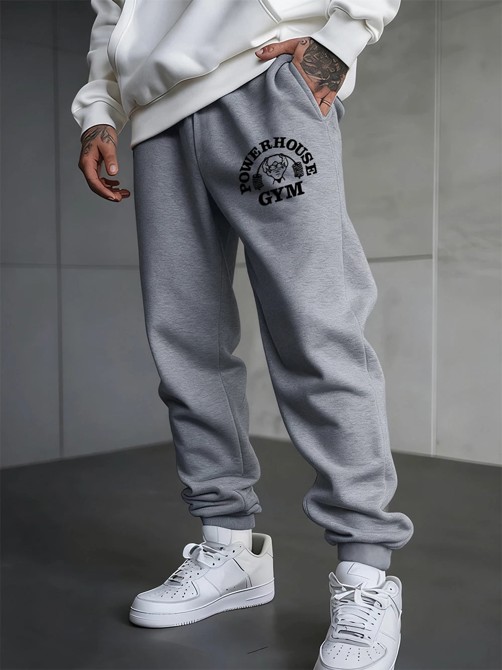 Powerhouse Gym Letter Printed Sweatpants