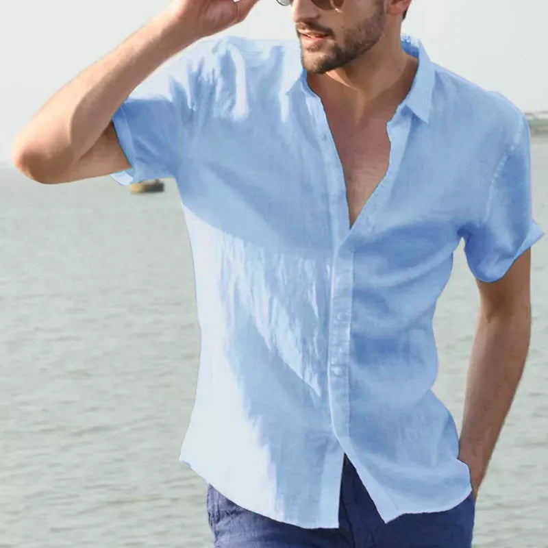 Summer Cotton Linen Shirts for Men