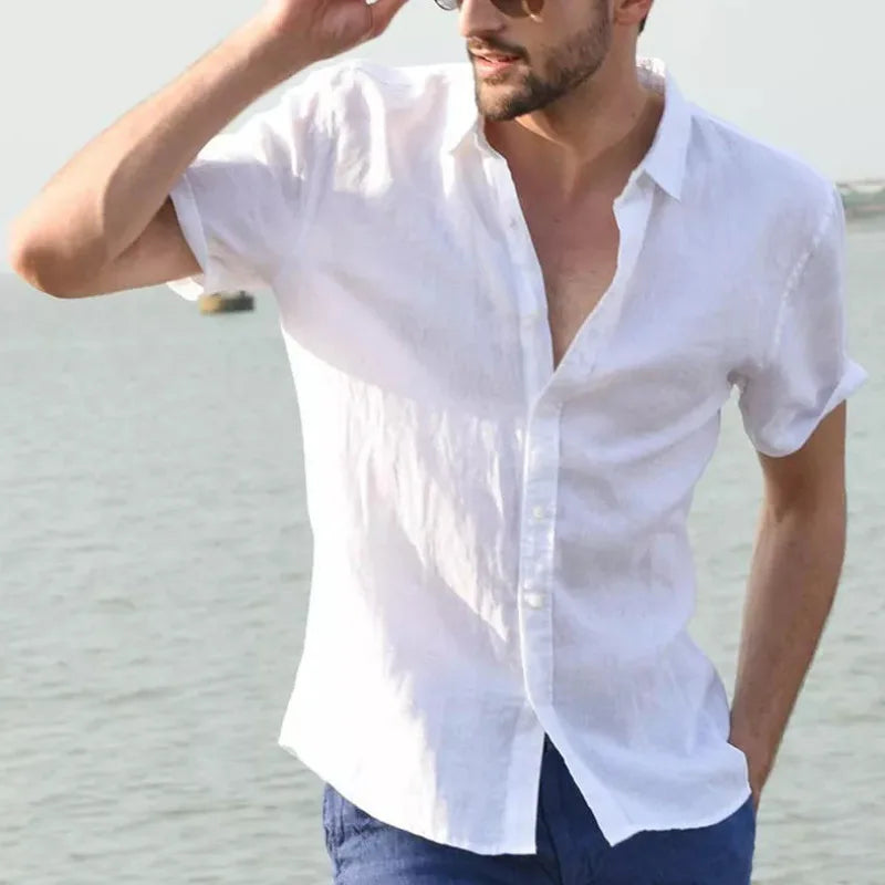 Summer Cotton Linen Shirts for Men