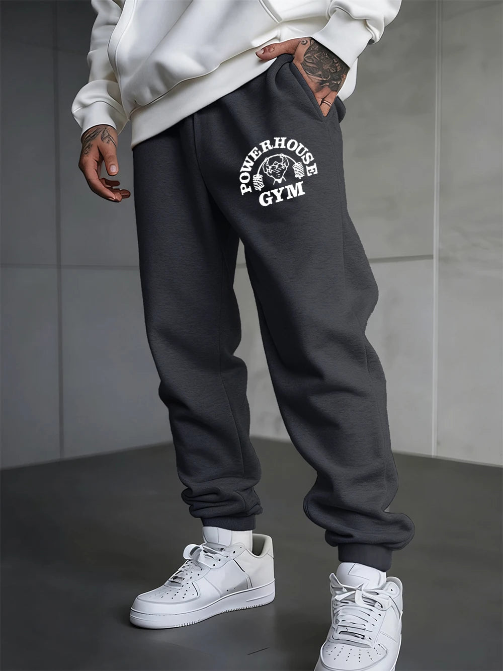 Powerhouse Gym Letter Printed Sweatpants
