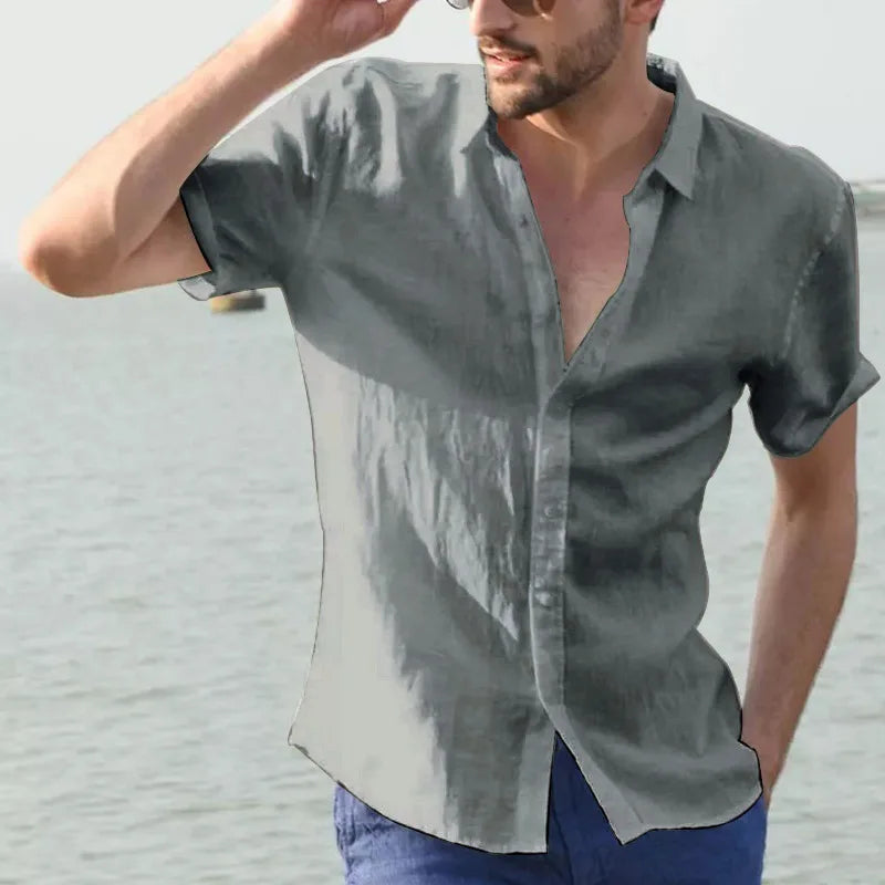 Summer Cotton Linen Shirts for Men