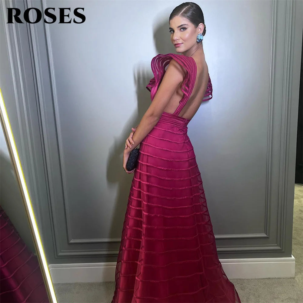 Formal Dresses Pleat Sleeveless Prom Gown