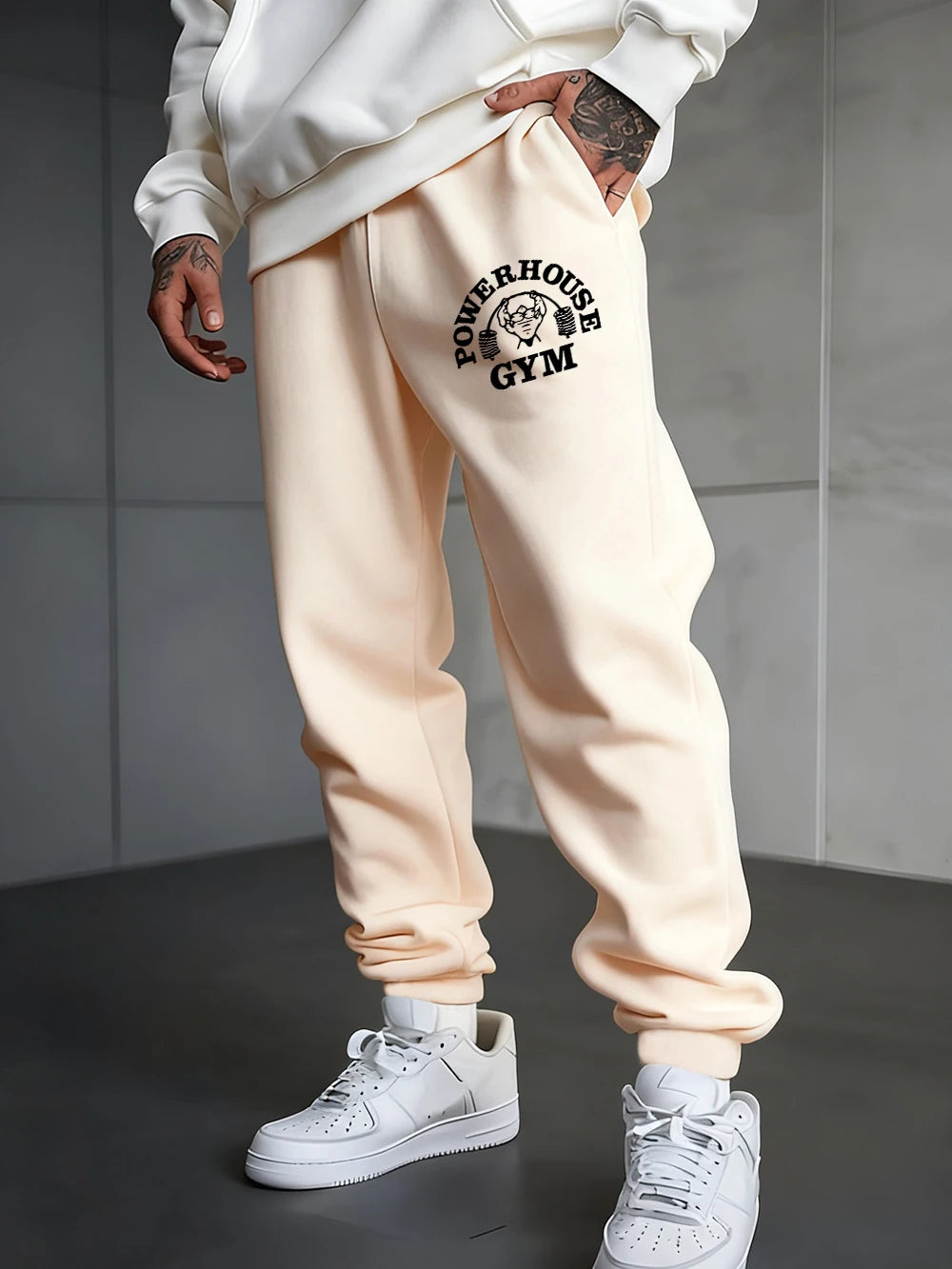Powerhouse Gym Letter Printed Sweatpants